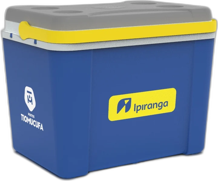 Cooler azul da Ipiranga