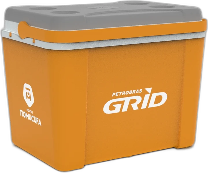 Cooler laranja da Petrobras Grid